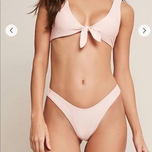 NWT tie front high leg cheeky bikini